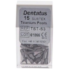 Titanové čepy Dentatus - krátké (7,8 mm), průměr 1,35 mm, 15 ks