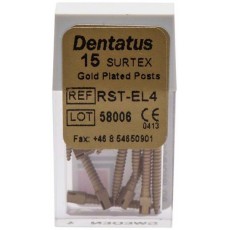 Zlacené čepy Dentatus extra dlouhé (14,2 mm), prům.1,50 mm, 15 ks