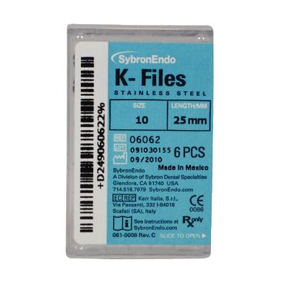 K-FILE 6 ks SybronEndo vel. 10, 25 mm