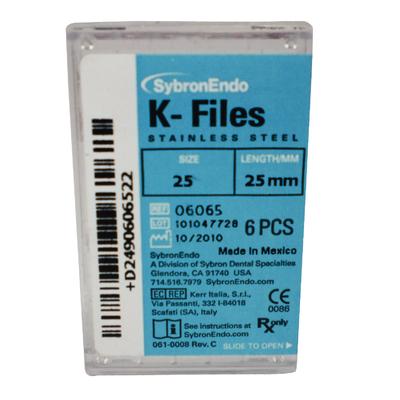 K-FILE 6 ks SybronEndo vel. 25, 25 mm