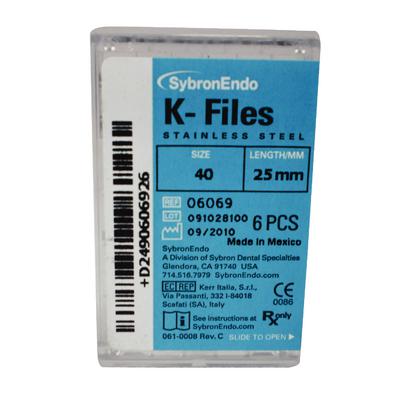 K-FILE 6 ks SybronEndo vel. 40, 25 mm