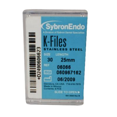 K-FILE 6 ks  SybronEndo vel.30, 25 mm