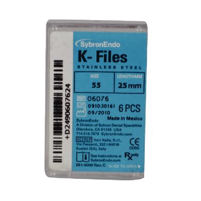 K-FILE 6 ks SybronEndo vel. 55, 25 mm