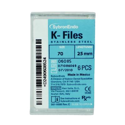 K-FILE 6 ks SybronEndo vel. 70, 25 mm