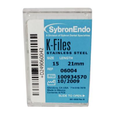 K-FILE 6 ks SybronEndo vel. 15, 21 mm