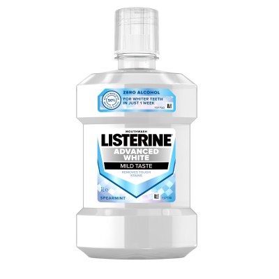 Listerine Advanced White Mild Taste, 6 x 1.000 ml