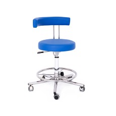 Kovová židle Dental CH sedačka otočná, kruh,chrom,zvýšené čalounění, barva sv.béžová 1044