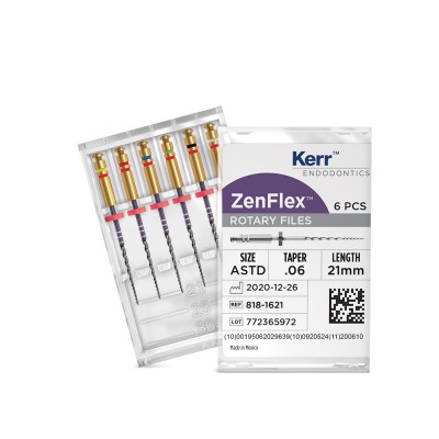 ZenFlex NiTi Rotační Tvarovací Nástroj, sortimentní sada kon.06, L21 mm, 6ks