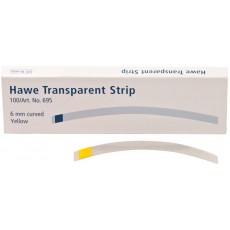 Hawe Neos Transparentní pásky zahnuté - žluté, 73mm délka, 6mm šířka , 100 ks