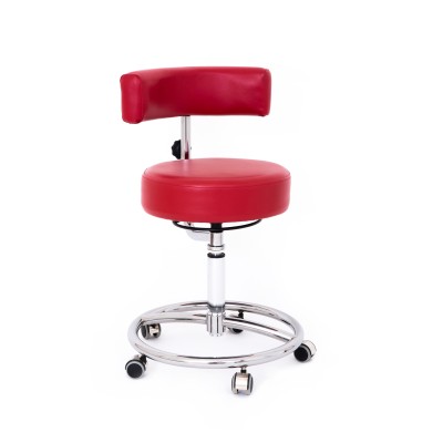 Kovová židle Dentax KVO, sedačka otočná s otočnou opěrou, kruhová podnož, nastavení výšky pomocí kruhu, barva meditap modrá 5182