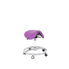 kovová židle Cline-K sedačka otočná - sedlo,kruhová podnož,chrom,čalounění, barva sv.béžová 1044