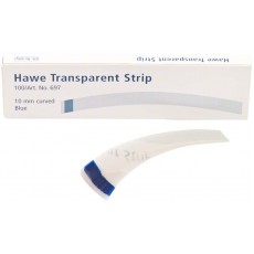 Hawe Neos transparentní pásky zahnuté - modré, 100 mm délka, 6 mm šíř., 100 ks