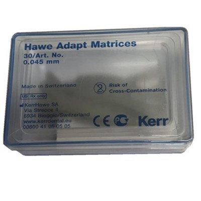 Hawe Neos ocelové tvar. matrice pro kompoz. a amalgam 0,045 mm 30 ks